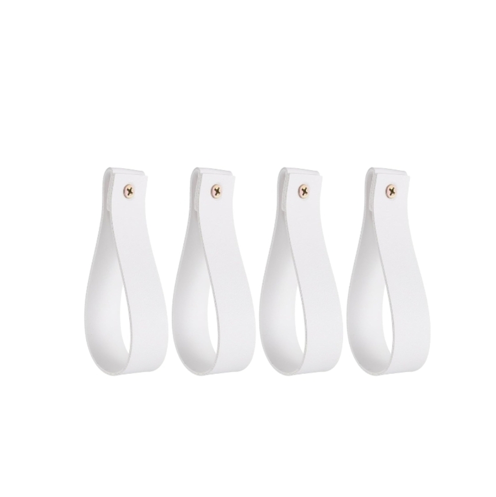 4 Piece Leather Curtain Rod Holder- NIB